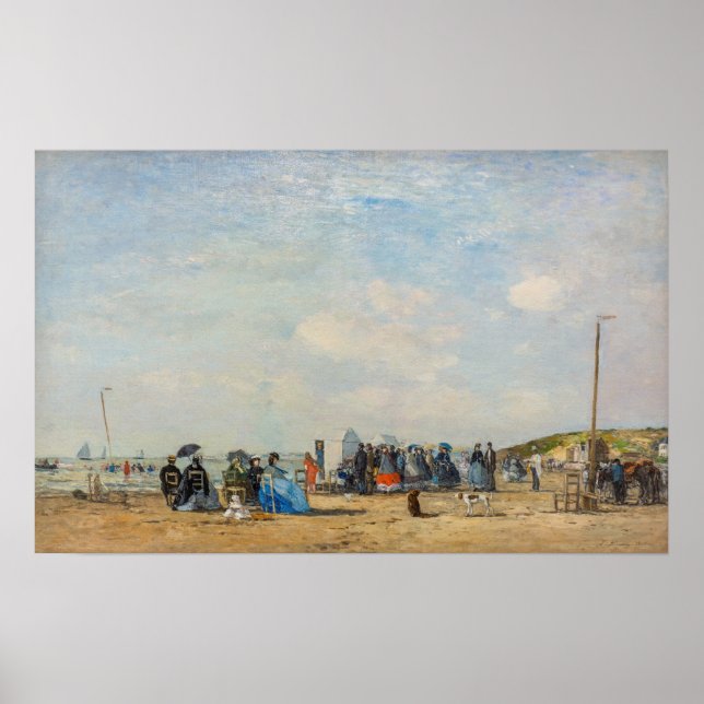Eugene Boudin - Insamling på stranden Poster (Framsidan)