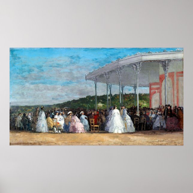 Eugène Boudin-konsert vid kasinot i Deauville Poster (Framsidan)