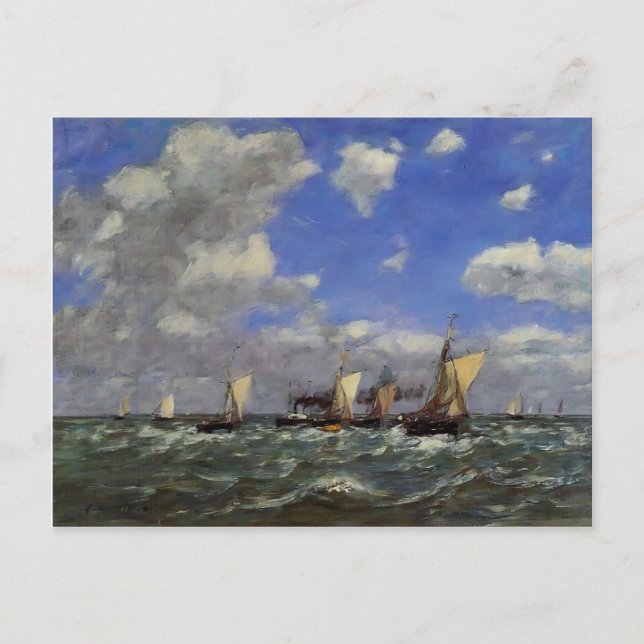Eugene Boudin- Open Sea Vykort (Framsida)