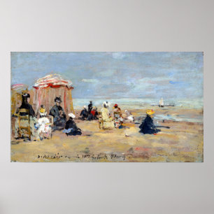 Eugène Boudin på Beach Poster