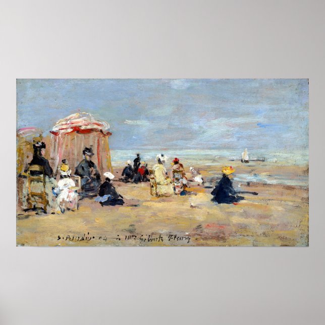 Eugène Boudin på Beach Poster (Framsidan)