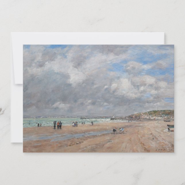 Eugene Boudin - Stranden i Deauville Inbjudningar (Framsida)