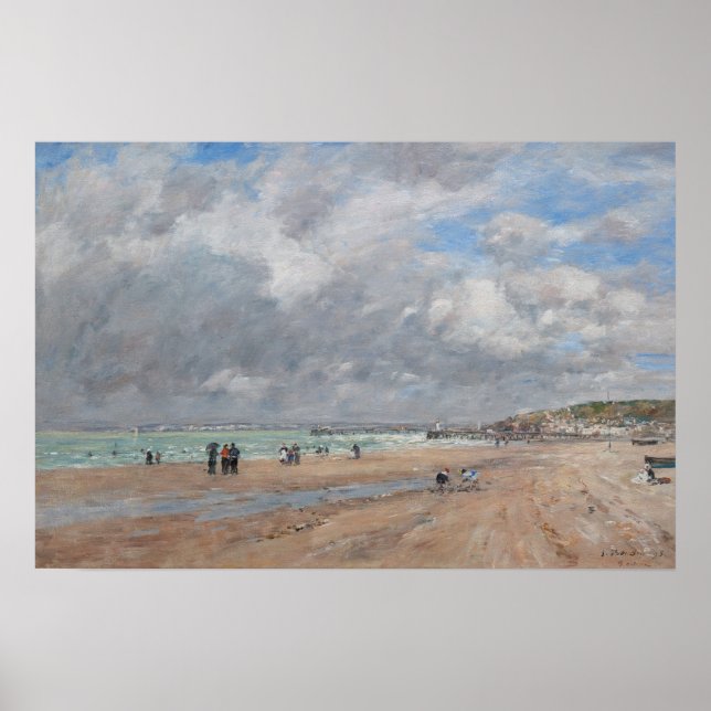 Eugene Boudin - Stranden i Deauville Poster (Framsidan)