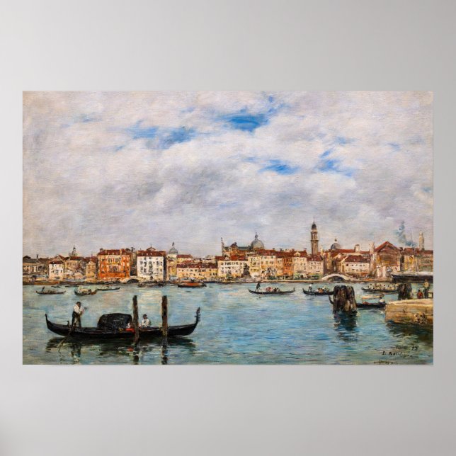 Eugene Boudin - Venedig, Riva degli Schiavoni Poster (Framsidan)