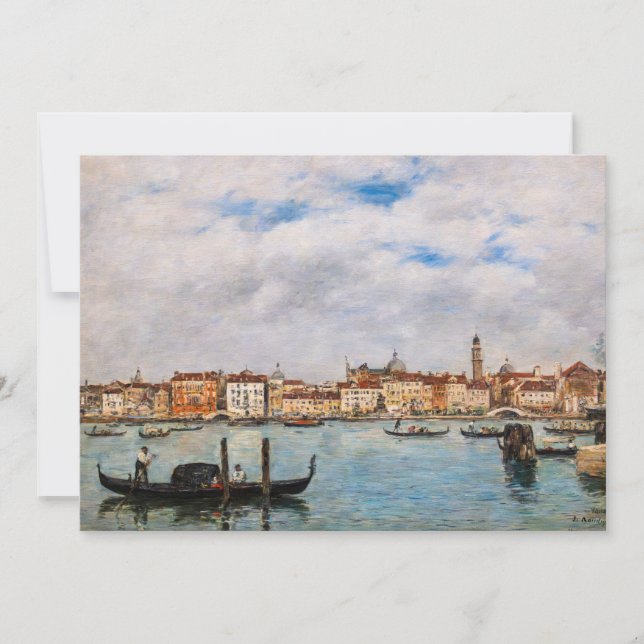 Eugene Boudin - Venedig, Riva degli Schiavoni Tack Kort (Framsida)