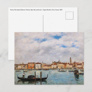 Eugene Boudin - Venedig, Riva degli Schiavoni Vykort