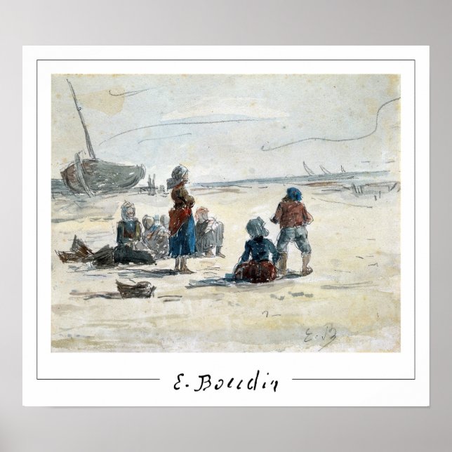 Eugène Boudin Zedign konstaffisch #4 Poster (Framsidan)