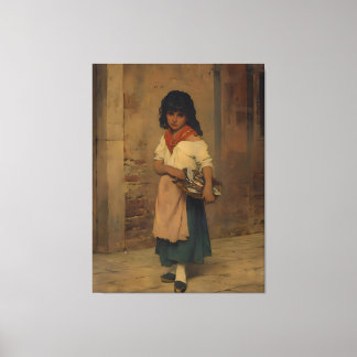 Eugene de Blaas 1871 Venetiansk fiskförsäljerska | Canvastryck