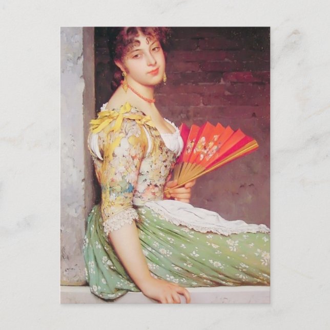 Eugene de Blaas- Daydreaming Vykort (Framsida)