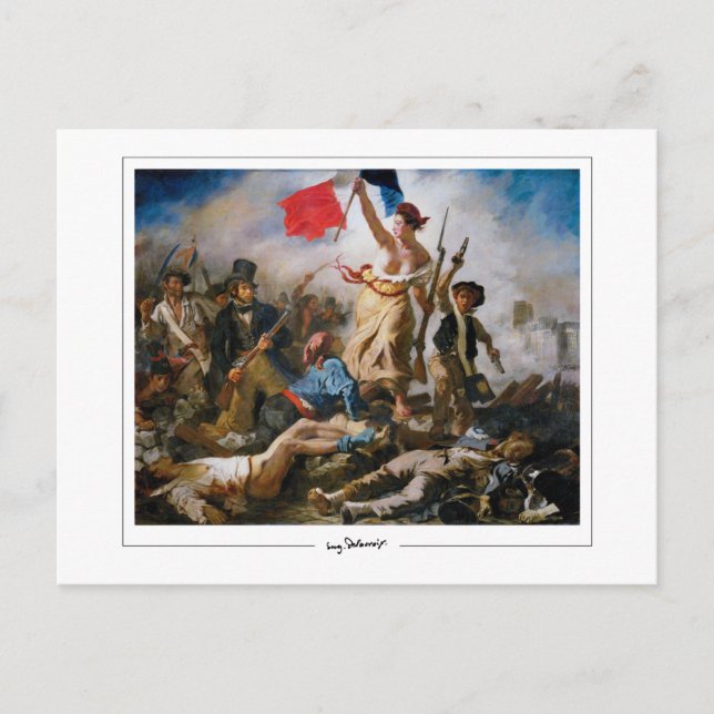 Eugène Delacroix #21 - Finkonstkort Vykort (Framsida)