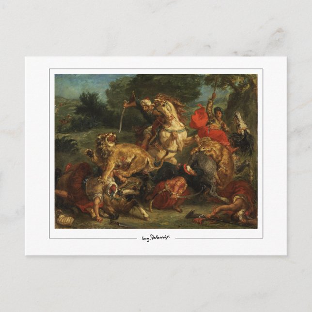 Eugène Delacroix #28 - Finkonstkort Vykort (Framsida)