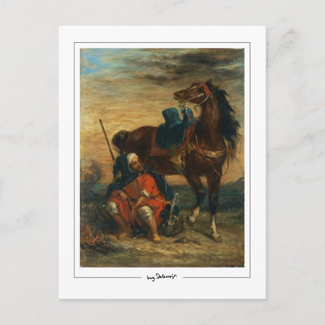Eugène Delacroix #4 - Finkonstkort Vykort (Framsida)