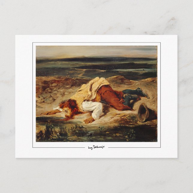 Eugène Delacroix #502 - Finkonstkort Vykort (Framsida)