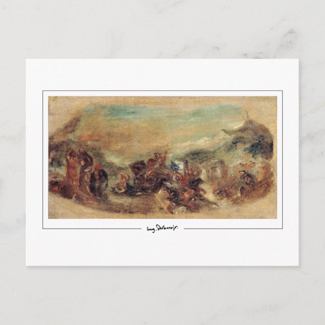 Eugène Delacroix #517 - Finkonst Postkort Vykort (Framsida)