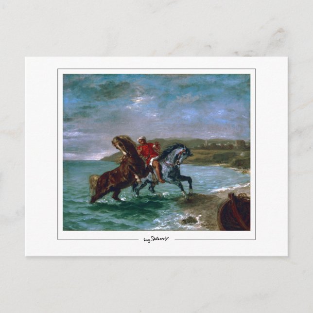 Eugène Delacroix #522 - vykort för konst (Framsida)