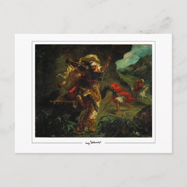 Eugène Delacroix #5 - Finkonstkort Vykort (Framsida)