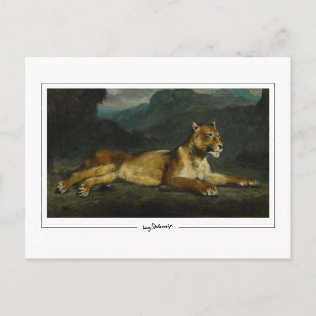 Eugène Delacroix #603 - Finkonstkort Vykort (Framsida)