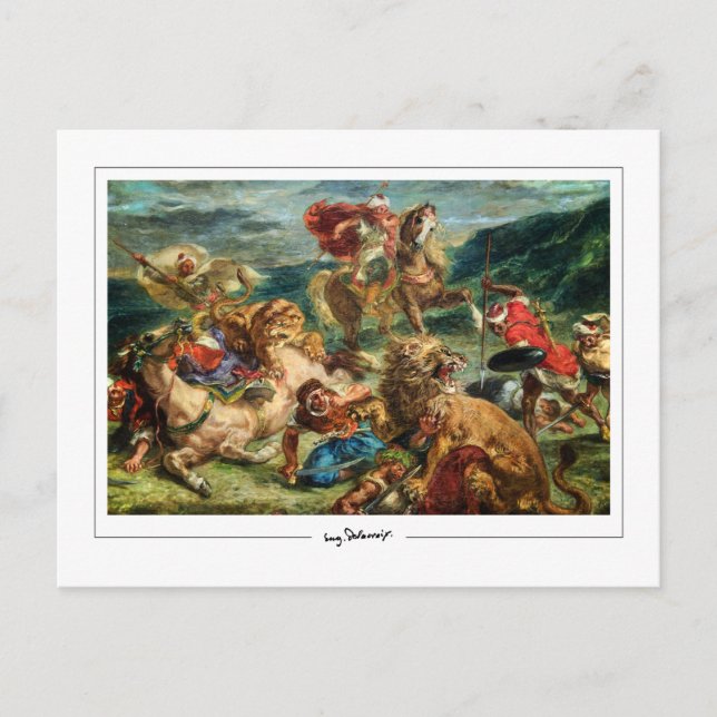 Eugène Delacroix #622 - Finkonstkort Vykort (Framsida)