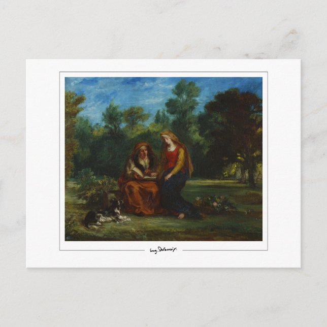 Eugène Delacroix #627 - Finkonstkort Vykort (Framsida)