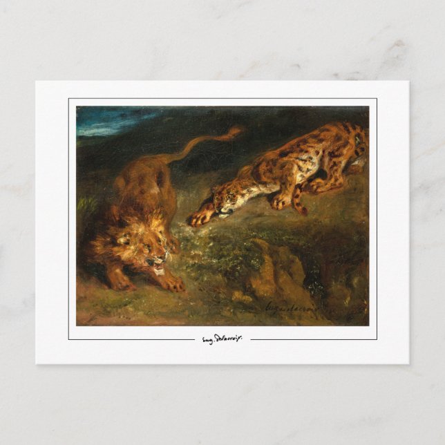 Eugène Delacroix #637 - Finkonstkort Vykort (Framsida)