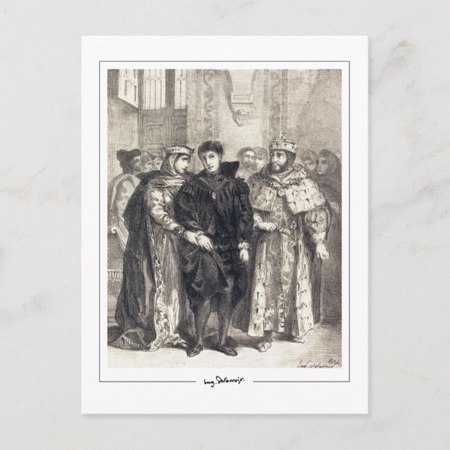 Eugène Delacroix #654 - vykort för konst (Framsida)