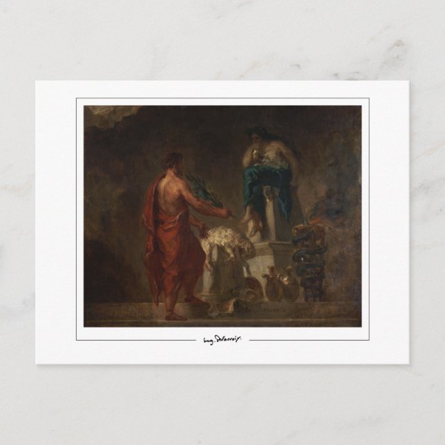 Eugène Delacroix #684 - Finkonstkort Vykort (Framsida)