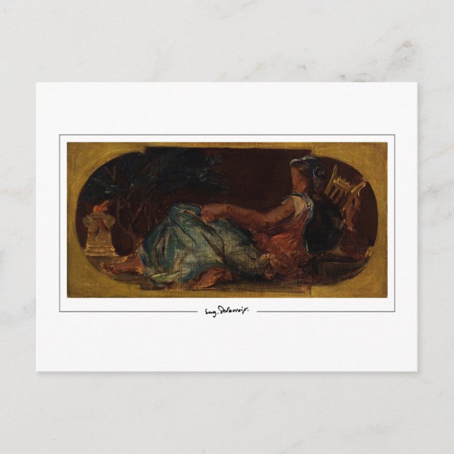 Eugène Delacroix #699 - Fine Art Postcard Vykort (Framsida)