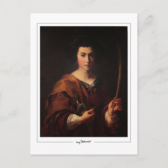 Eugène Delacroix #709 - Finkonstkort Vykort (Framsida)