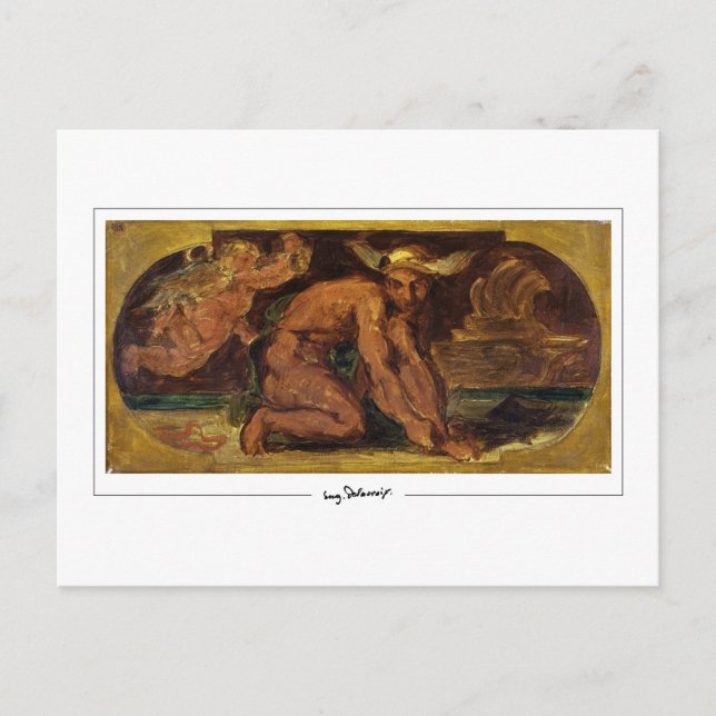 Eugène Delacroix #720 - Finkonstkort Vykort (Framsida)