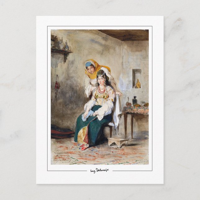 Eugène Delacroix #729 - Finkonstkort Vykort (Framsida)