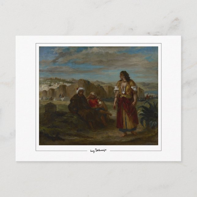 Eugène Delacroix #756 - Finkonst Postkort Vykort (Framsida)