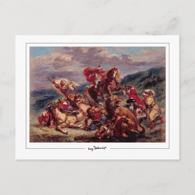 Eugène Delacroix #97 - Finkonstkort Vykort (Framsida)