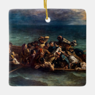 Eugene Delacroix - Don Juan förlisning Julgransprydnad Keramik