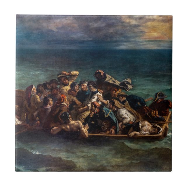 Eugene Delacroix - Don Juan förlisning Kakelplatta (Framsidan)