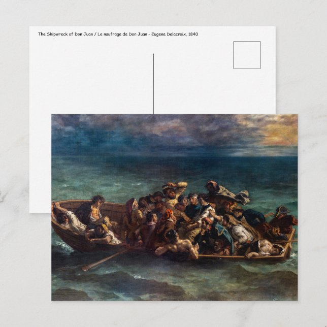 Eugene Delacroix - Don Juan förlisning Vykort (Fram/baksida)