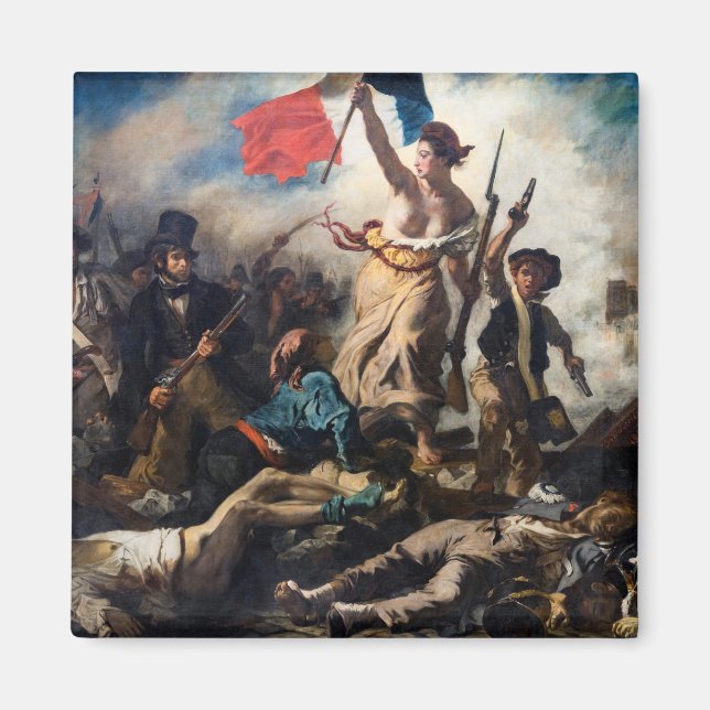 Eugene Delacroix - Friheten leder folket Magnet (Framsidan)