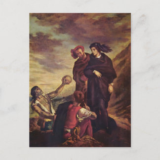 Eugene Delacroix - Hamlet & Horatio på kyrkogården Vykort