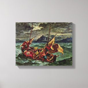 Eugene Delacroix - Kristus i havet av Galilee Canvastryck
