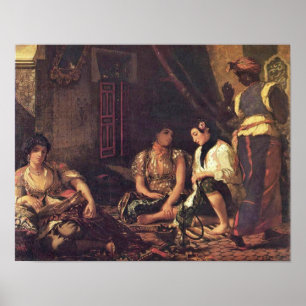 Eugene Delacroix - Kvinnor i Alger Poster