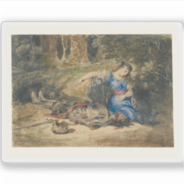 Eugène Delacroix - Laras död Klistermärken