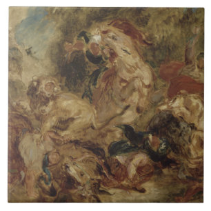 Eugene Delacroix - Lejona Hunt Kakelplatta