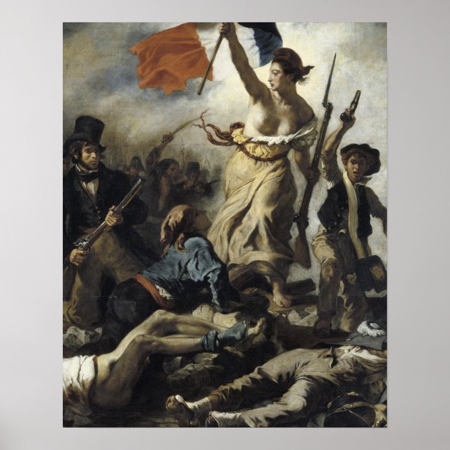 Eugene Delacroix - Liberty, folkledare Poster (Framsidan)