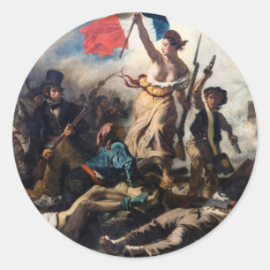 Eugene Delacroix - Liberty Leading People Runt Klistermärke