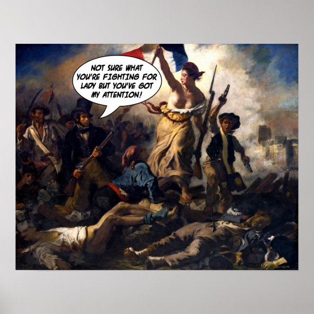 Eugene Delacroix Liberty Leading the People Spoof Poster (Framsidan)