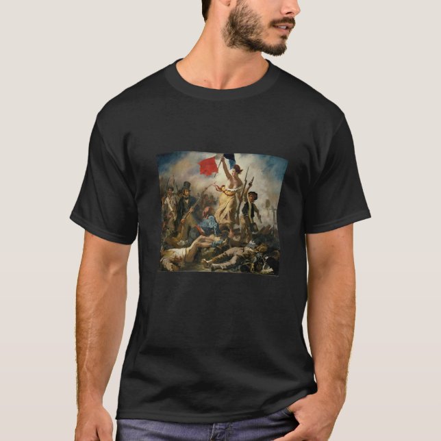 Eugène Delacroix Liberty Leading the People T Shirt (Framsida)