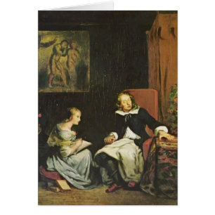 Eugene Delacroix: Milton dikterade till hans Hälsningskort
