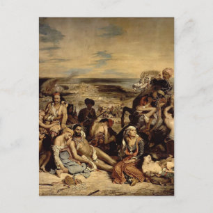 Eugene Delacroix-Scenes från massakern i Chios Vykort
