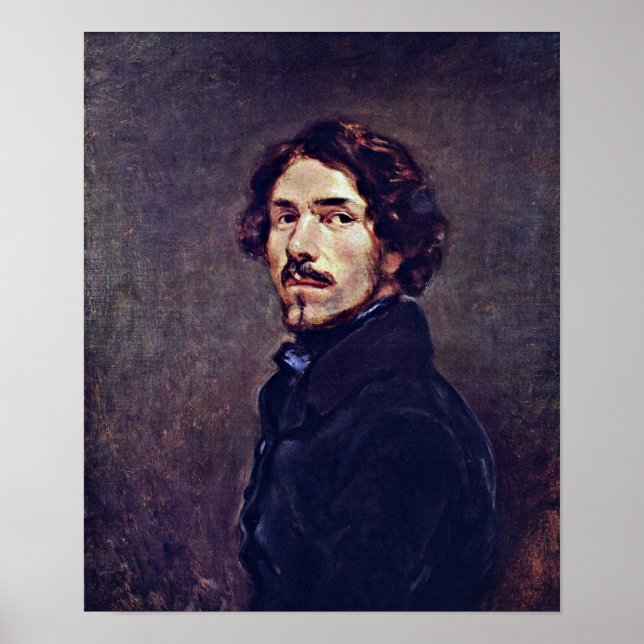 Eugene Delacroix - self-porträtt Poster (Framsidan)