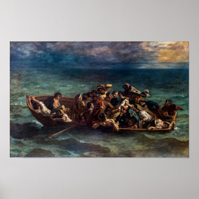 Eugene Delacroix - Skeppsbrottet Don Juan Poster (Framsidan)