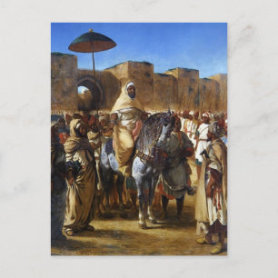 Eugene Delacroix- Sultan i Marocko lämnande Vykort